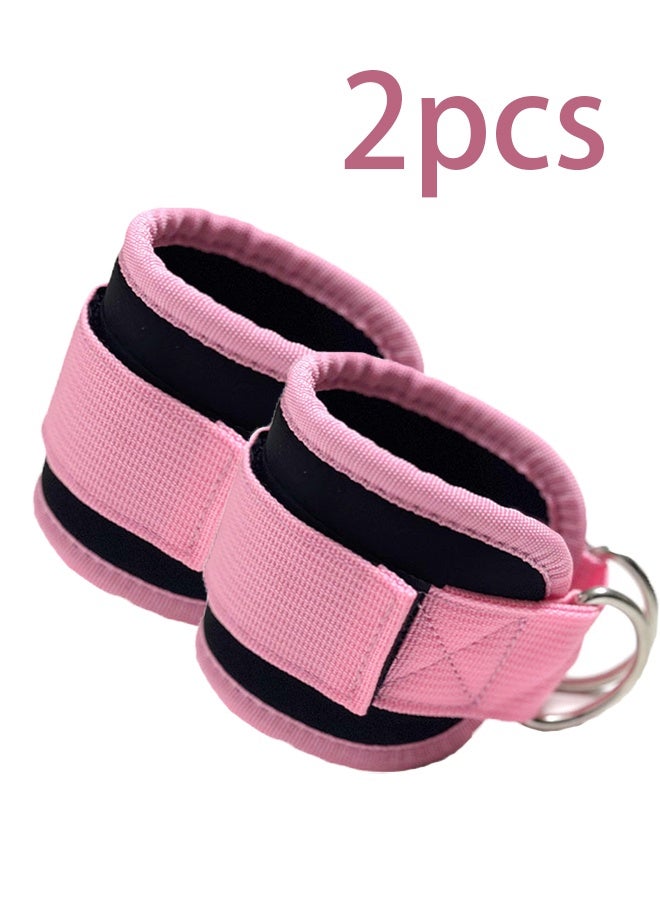 Ankle Straps for Cable Machine, Gym Cuffs with Double Stainless Steel D-Ring, Gym Ankle Cuff with Adjustable Neoprene, Muscle Shaping for Men and Women - Image 1